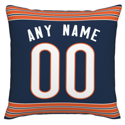 Custom C.Bears Pillow Decorative Throw Pillow Case - Print Personalized Football Team Fans Name & Number Birthday Gift Football Pillows - Main View