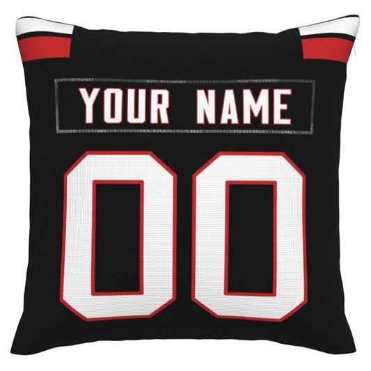 Custom A.Falcons Pillow Decorative Throw Pillow Case - Print Personalized Football Team Fans Name & Number Birthday Gift Football Pillows - Main View