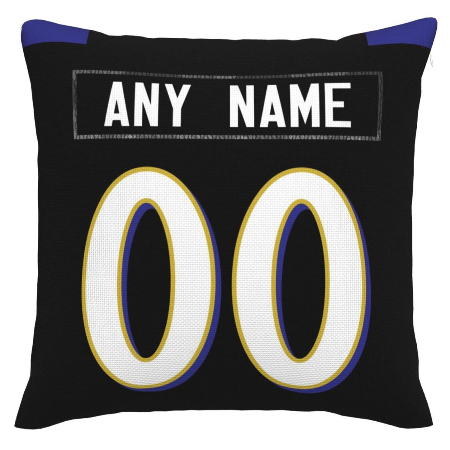 Custom B.Ravens Pillow Purple Football Team Decorative Throw Pillow Case Print Personalized Football Style Fans Letters & Number Birthday Gift Football Pillows view 2