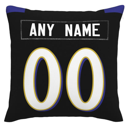 Custom B.Ravens Pillow Purple Football Team Decorative Throw Pillow Case Print Personalized Football Style Fans Letters & Number Birthday Gift Football Pillows view 2