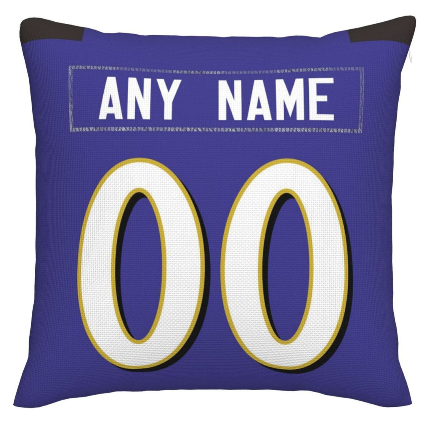 Custom B.Ravens Pillow Purple Football Team Decorative Throw Pillow Case Print Personalized Football Style Fans Letters & Number Birthday Gift Football Pillows - Main View