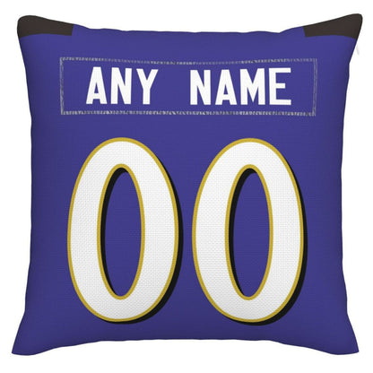 Custom B.Ravens Pillow Purple Football Team Decorative Throw Pillow Case Print Personalized Football Style Fans Letters & Number Birthday Gift Football Pillows - Main View