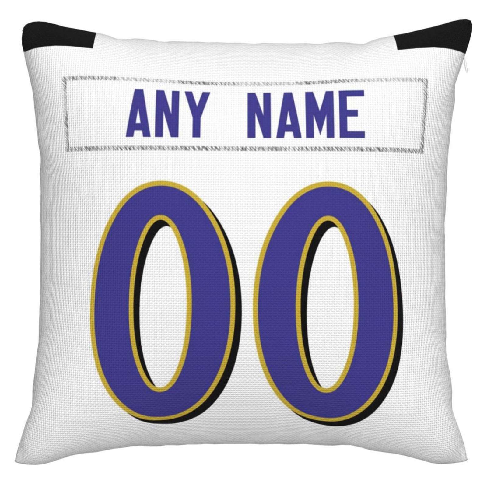 Custom B.Ravens Pillow Purple Football Team Decorative Throw Pillow Case Print Personalized Football Style Fans Letters & Number Birthday Gift Football Pillows view 3