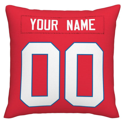 Custom B.Bills Pillow Royal Football Team Decorative Throw Pillow Case Print Personalized Football Style Fans Letters & Number Birthday Gift Football Pillows - Main View