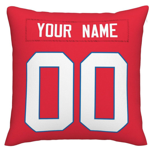 Custom B.Bills Pillow Royal Football Team Decorative Throw Pillow Case Print Personalized Football Style Fans Letters & Number Birthday Gift Football Pillows - Main View