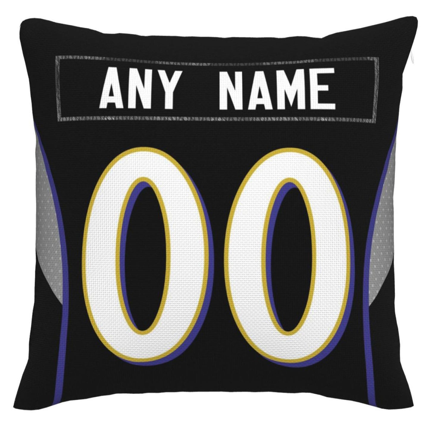 Custom B.Ravens Pillow Purple Football Team Decorative Throw Pillow Case Print Personalized Football Style Fans Letters & Number Birthday Gift Football Pillows - Main View