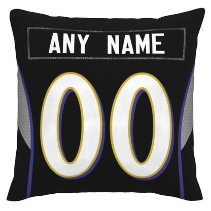 Custom B.Ravens Pillow Purple Football Team Decorative Throw Pillow Case Print Personalized Football Style Fans Letters & Number Birthday Gift Football Pillows - Main View