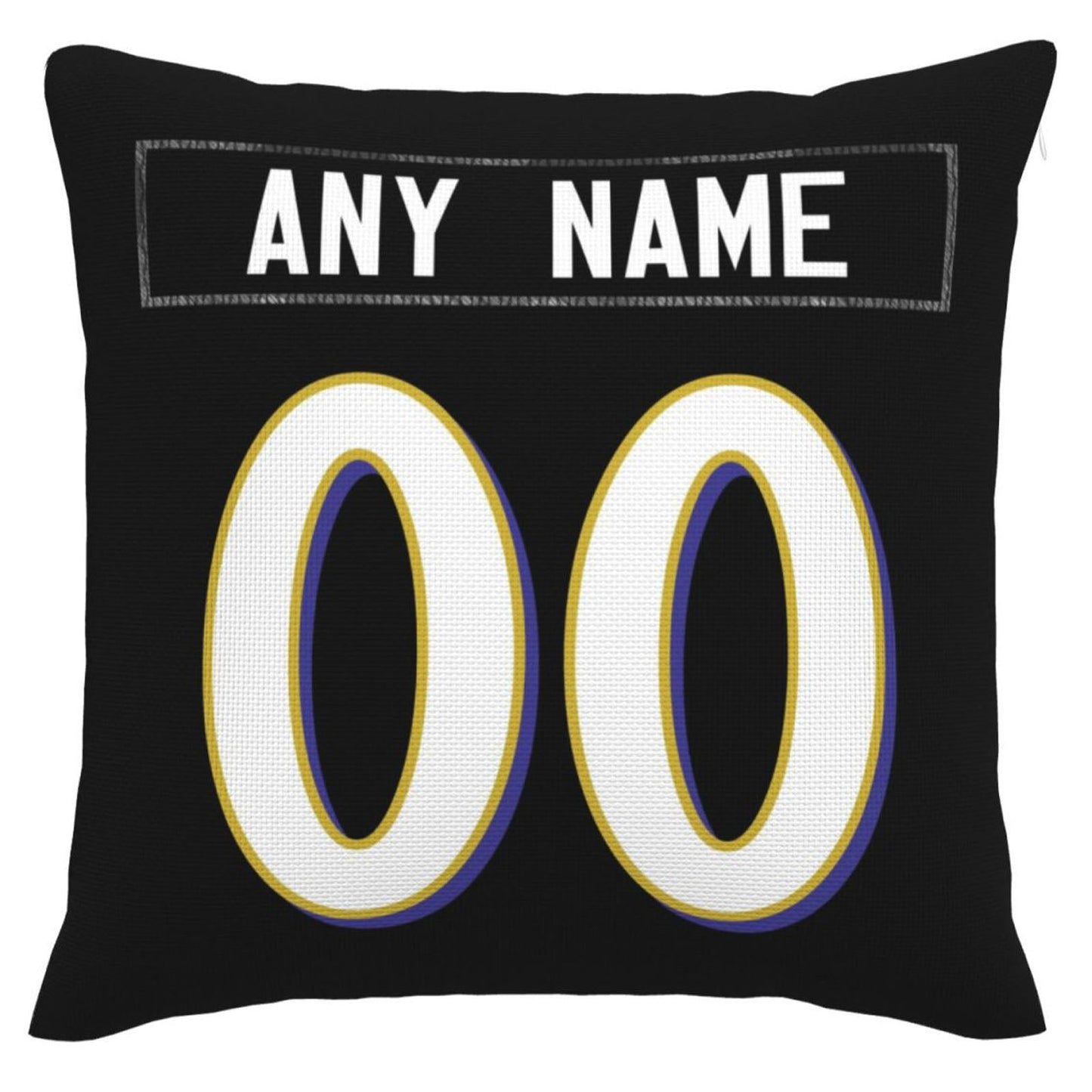 Custom B.Ravens Pillow Purple Football Team Decorative Throw Pillow Case Print Personalized Football Style Fans Letters & Number Birthday Gift Football Pillows - Main View