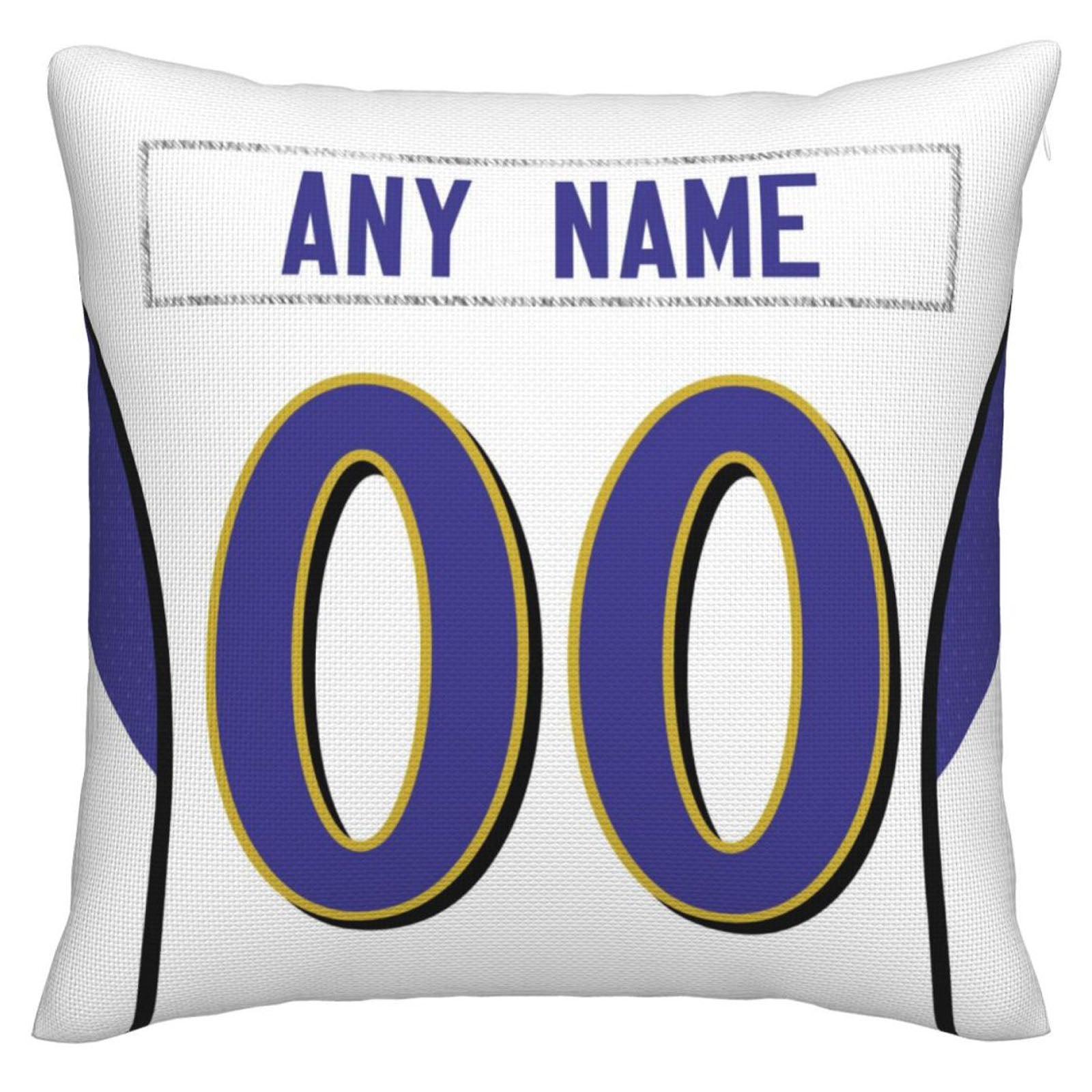 Custom B.Ravens Pillow Purple Football Team Decorative Throw Pillow Case Print Personalized Football Style Fans Letters & Number Birthday Gift Football Pillows view 3