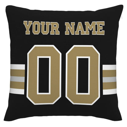 Custom NO.Saints Pillow Decorative Throw Pillow Case - Print Personalized Football Team Fans Name & Number Birthday Gift Football Pillows - Main View