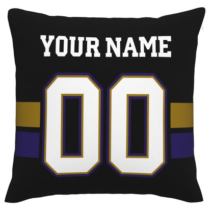 Custom B.Ravens Pillow Purple Football Team Decorative Throw Pillow Case Print Personalized Football Style Fans Letters & Number Birthday Gift Football Pillows - Main View