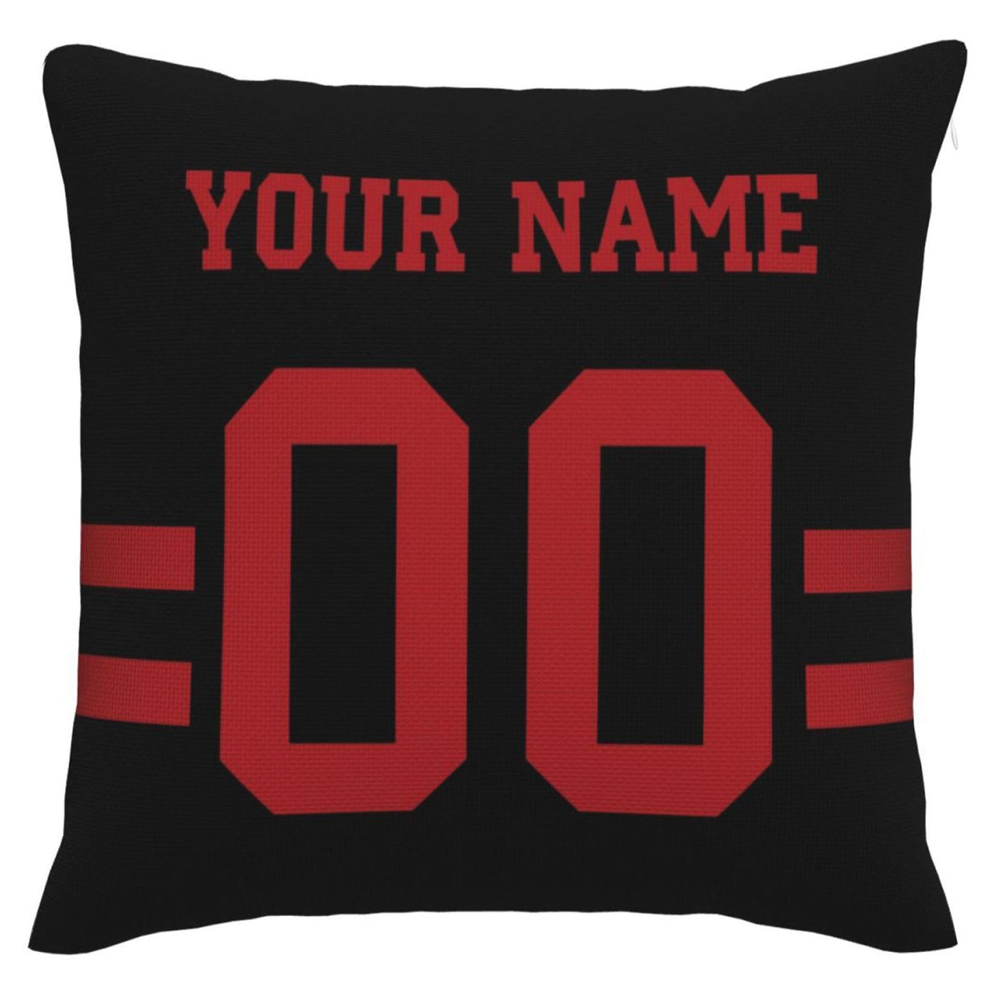 Custom SF.49ers Pillow Decorative Throw Pillow Case - Print Personalized Football Team Fans Name & Number Birthday Gift Football Pillows - Main View