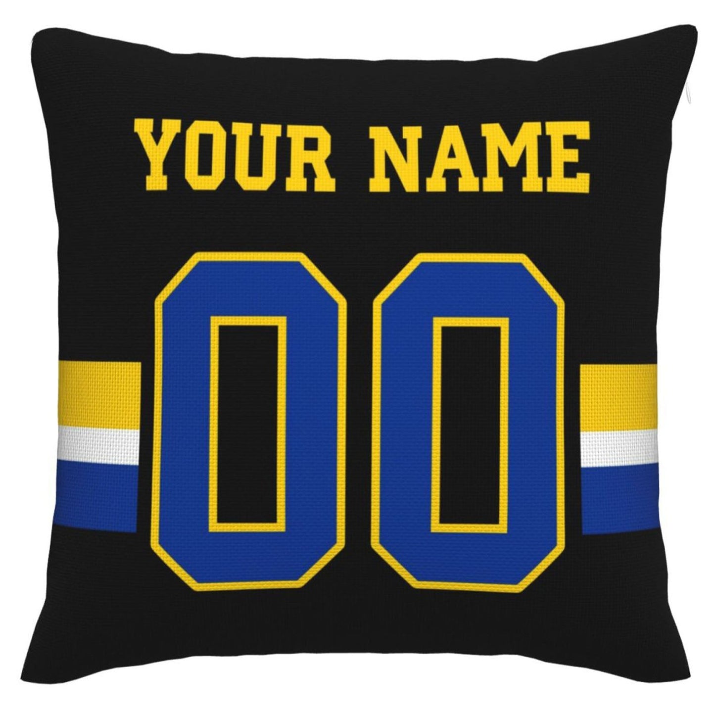 Custom LA.Rams Pillow Decorative Throw Pillow Case - Print Personalized Football Team Fans Name & Number Birthday Gift Football Pillows - Main View