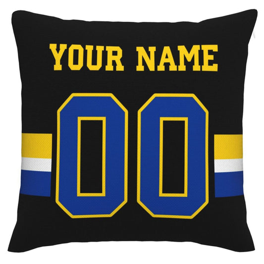 Custom LA.Rams Pillow Decorative Throw Pillow Case - Print Personalized Football Team Fans Name & Number Birthday Gift Football Pillows - Main View