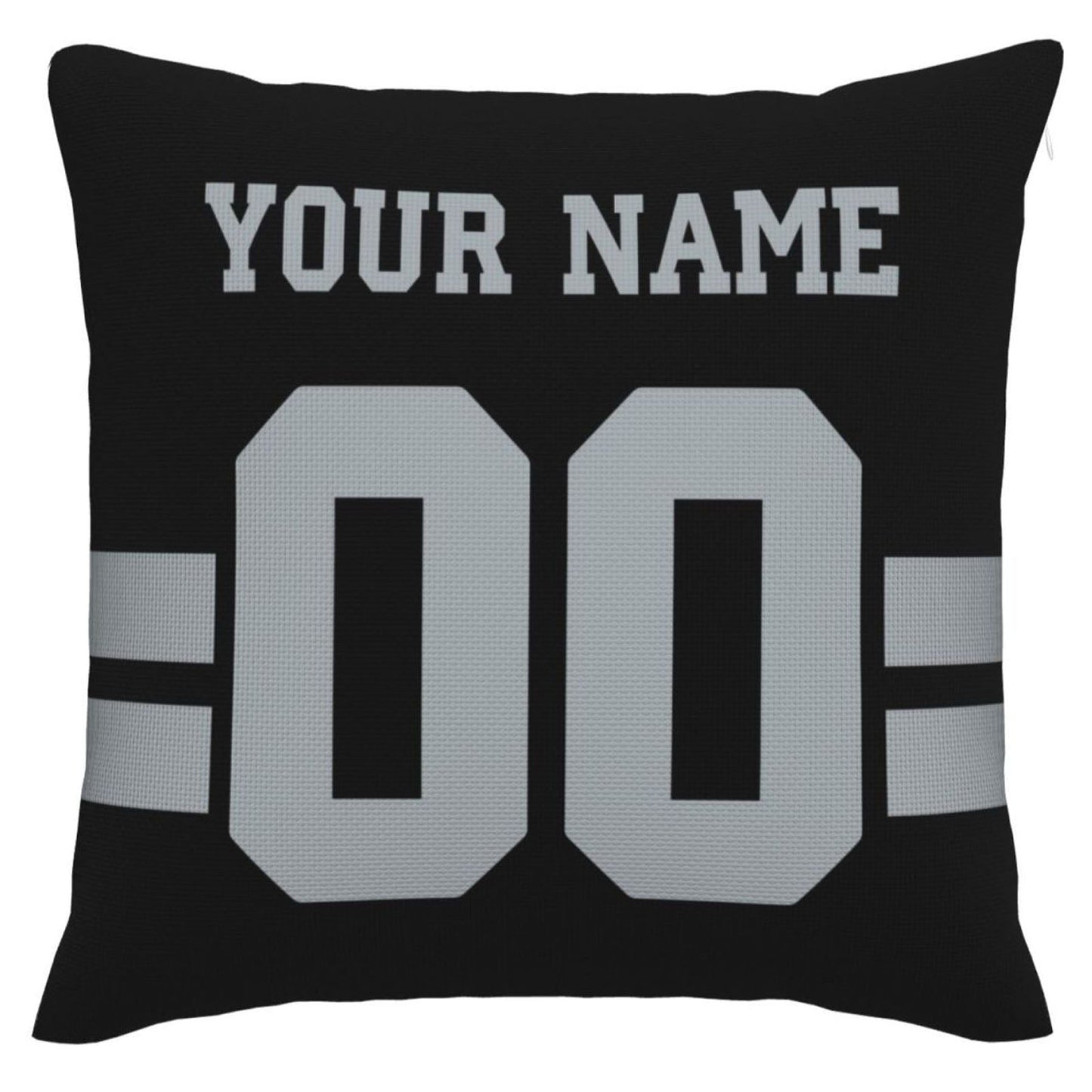 Custom L.Raiders Pillow Decorative Throw Pillow Case - Print Personalized Football Team Fans Name & Number Birthday Gift Football Pillows - Main View