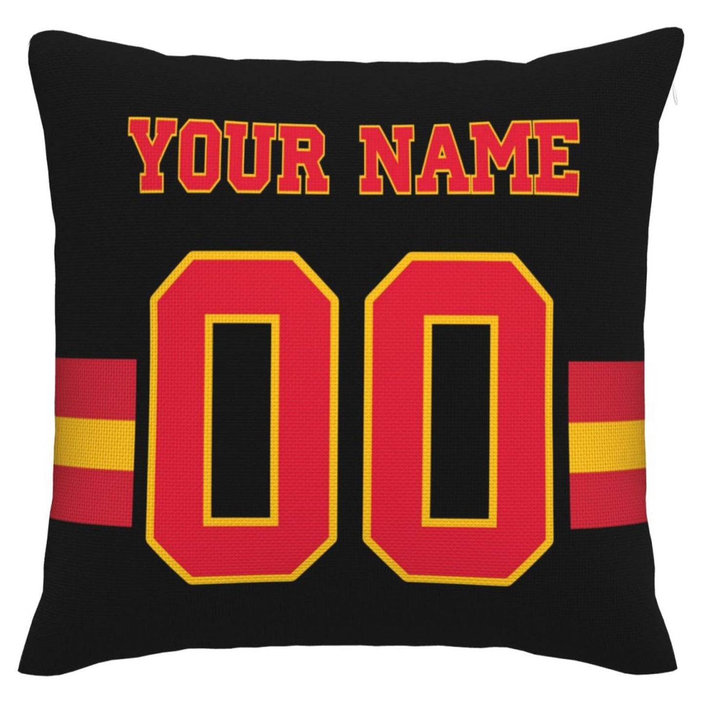Custom KC.Chiefs Pillow Decorative Throw Pillow Case - Print Personalized Football Team Fans Name & Number Birthday Gift Football Pillows - Main View