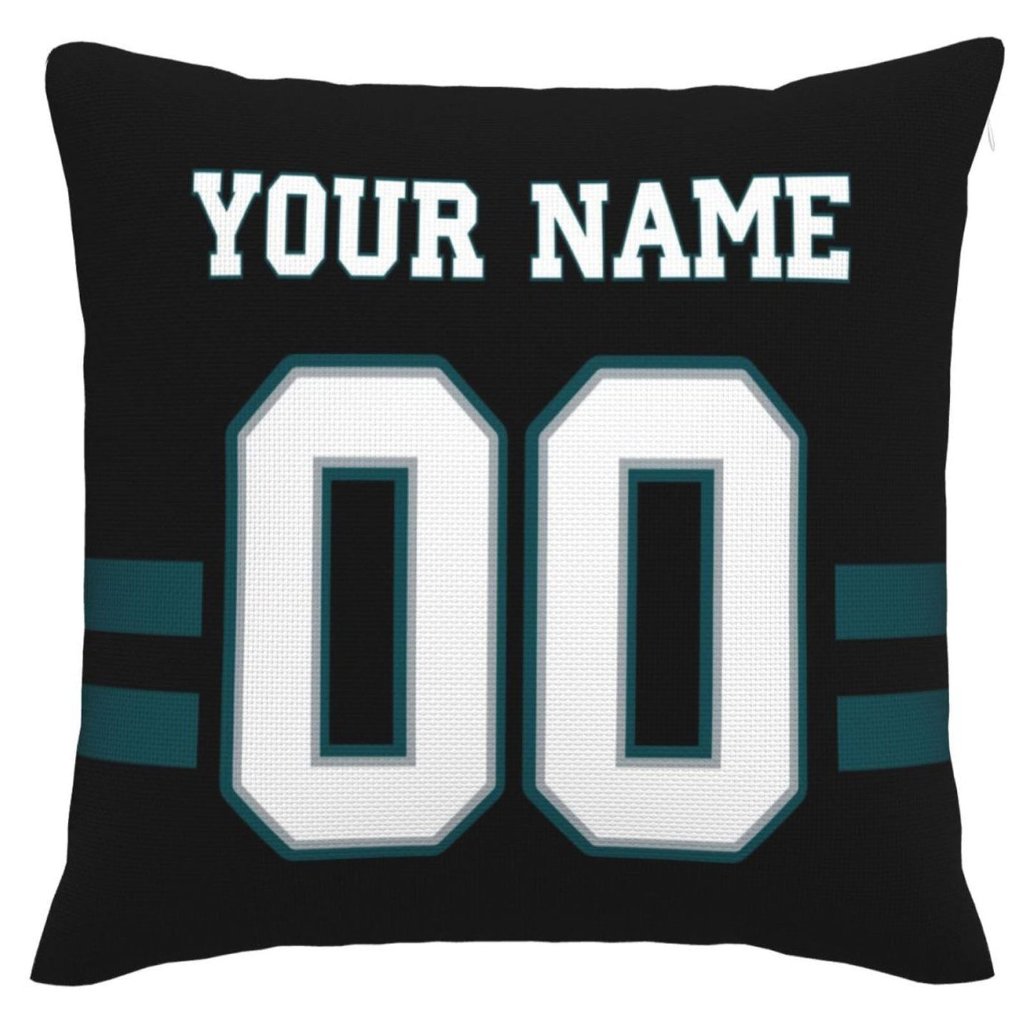 Custom P.Eagles Pillow Decorative Throw Pillow Case - Print Personalized Football Team Fans Name & Number Birthday Gift Football Pillows - Main View