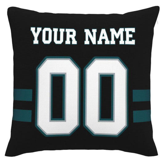 Custom P.Eagles Pillow Decorative Throw Pillow Case - Print Personalized Football Team Fans Name & Number Birthday Gift Football Pillows - Main View