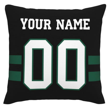 Custom NY.Jets Pillow Decorative Throw Pillow Case - Print Personalized Football Team Fans Name & Number Birthday Gift Football Pillows - Main View