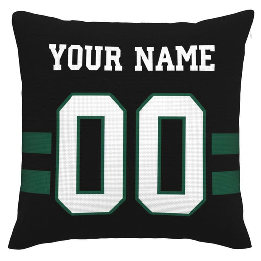 Custom NY.Jets Pillow Decorative Throw Pillow Case - Print Personalized Football Team Fans Name & Number Birthday Gift Football Pillows - Main View