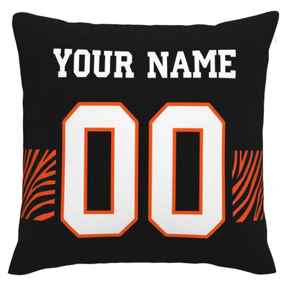 Custom C.Bengals Pillow Decorative Throw Pillow Case - Print Personalized Football Team Fans Name & Number Birthday Gift Football Pillows view 3