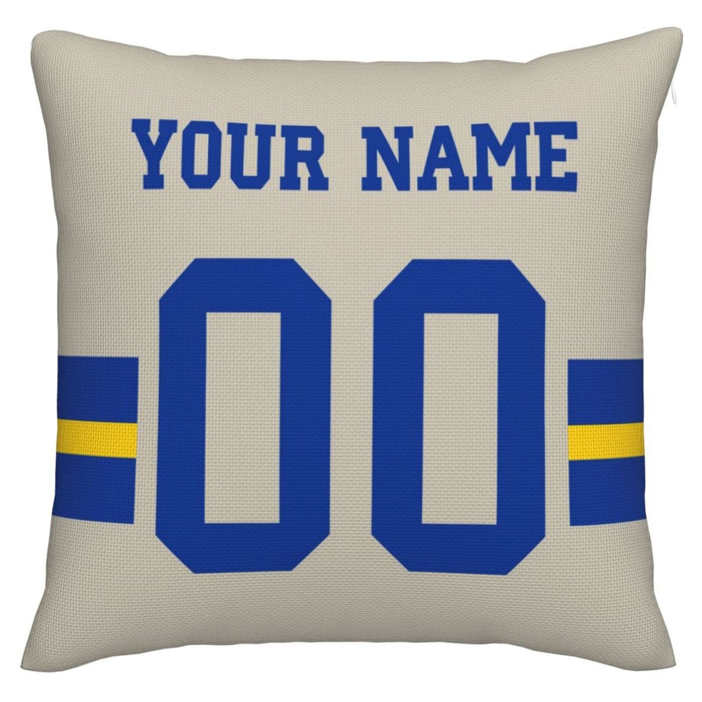 Custom LA.Rams Pillow Decorative Throw Pillow Case - Print Personalized Football Team Fans Name & Number Birthday Gift Football Pillows view 2