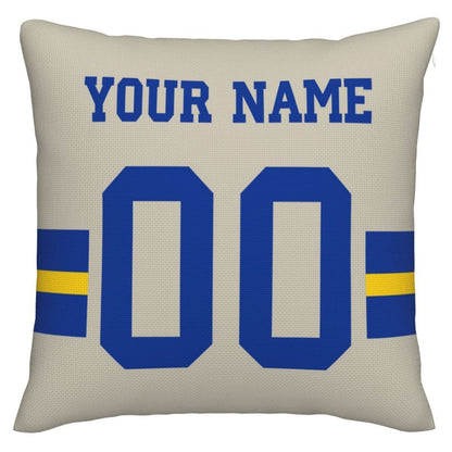 Custom LA.Rams Pillow Decorative Throw Pillow Case - Print Personalized Football Team Fans Name & Number Birthday Gift Football Pillows view 2