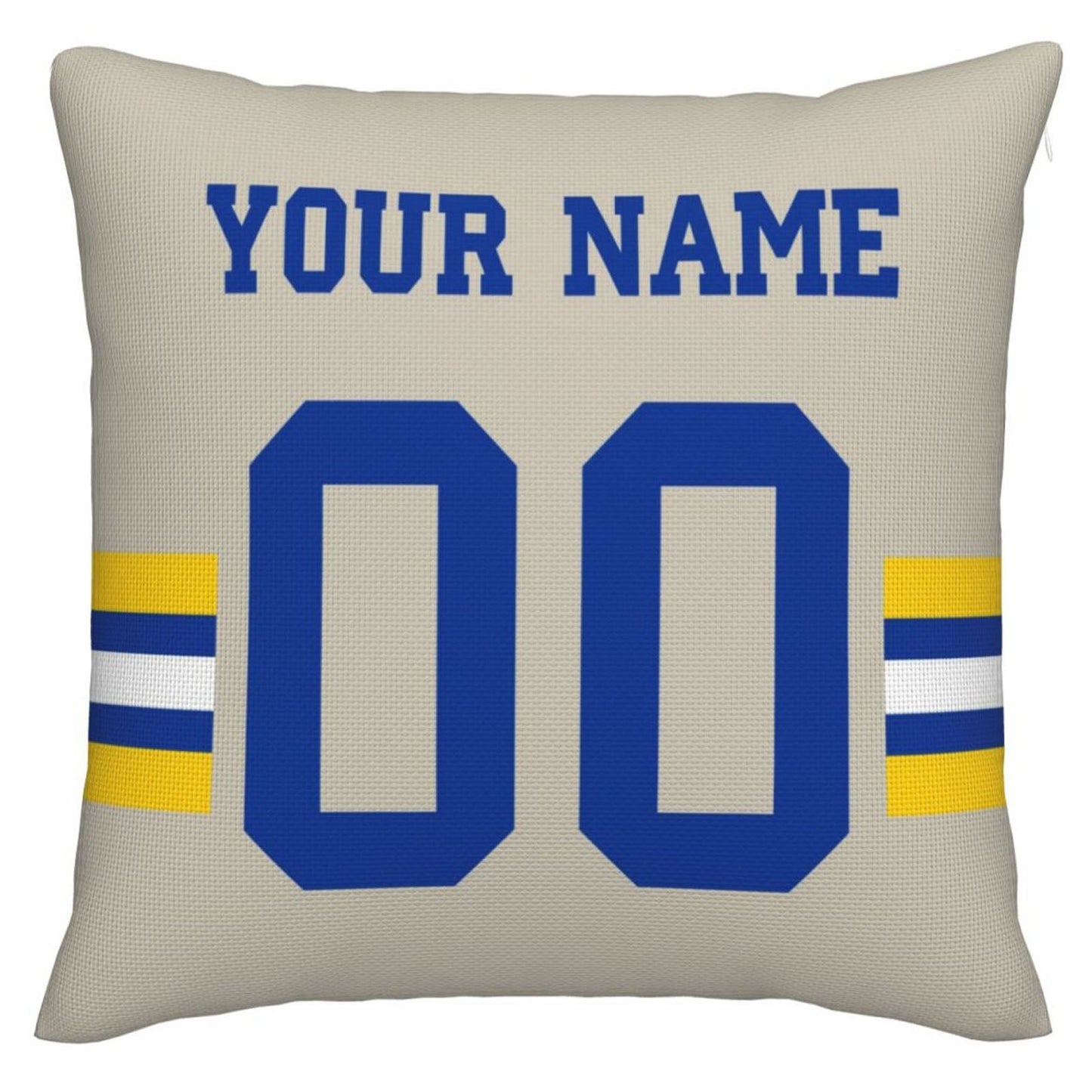 Custom LA.Rams Pillow Decorative Throw Pillow Case - Print Personalized Football Team Fans Name & Number Birthday Gift Football Pillows view 3