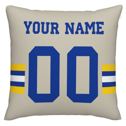 Custom LA.Rams Pillow Decorative Throw Pillow Case - Print Personalized Football Team Fans Name & Number Birthday Gift Football Pillows view 3