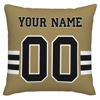 Custom NO.Saints Pillow Decorative Throw Pillow Case - Print Personalized Football Team Fans Name & Number Birthday Gift Football Pillows view 2