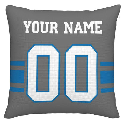 Custom D.Lions Pillow Decorative Throw Pillow Case - Print Personalized Football Team Fans Name & Number Birthday Gift Football Pillows view 2