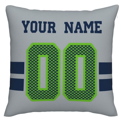 Custom S.Seahawks Pillow Decorative Throw Pillow Case - Print Personalized Football Team Fans Name & Number Birthday Gift Football Pillows view 2