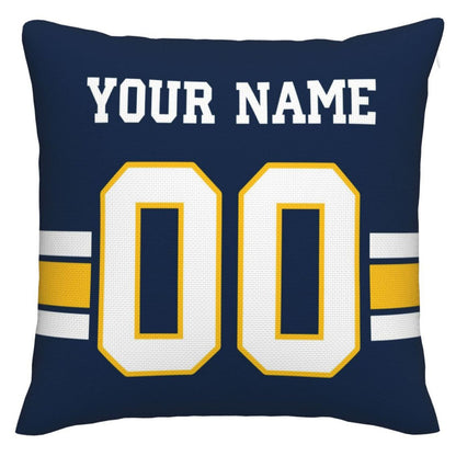 Custom LA.Chargers Pillow Decorative Throw Pillow Case - Print Personalized Football Team Fans Name & Number Birthday Gift Football Pillows - Main View