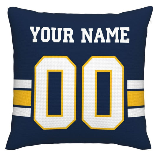 Custom LA.Chargers Pillow Decorative Throw Pillow Case - Print Personalized Football Team Fans Name & Number Birthday Gift Football Pillows - Main View