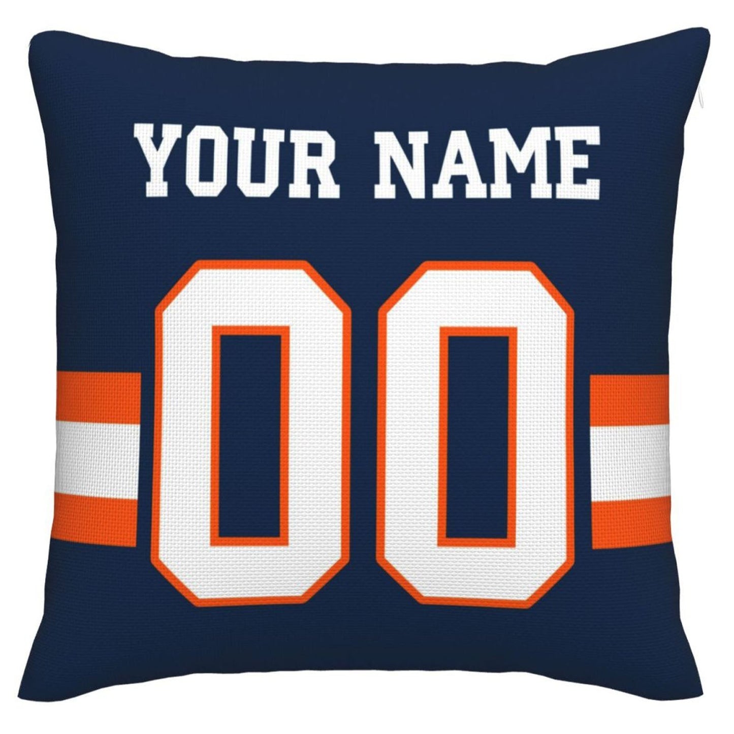 Custom D.Broncos Pillow Decorative Throw Pillow Case - Print Personalized Football Team Fans Name & Number Birthday Gift Football Pillows - Main View