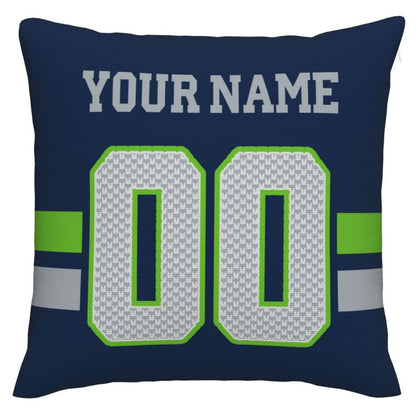 Custom S.Seahawks Pillow Decorative Throw Pillow Case - Print Personalized Football Team Fans Name & Number Birthday Gift Football Pillows view 3
