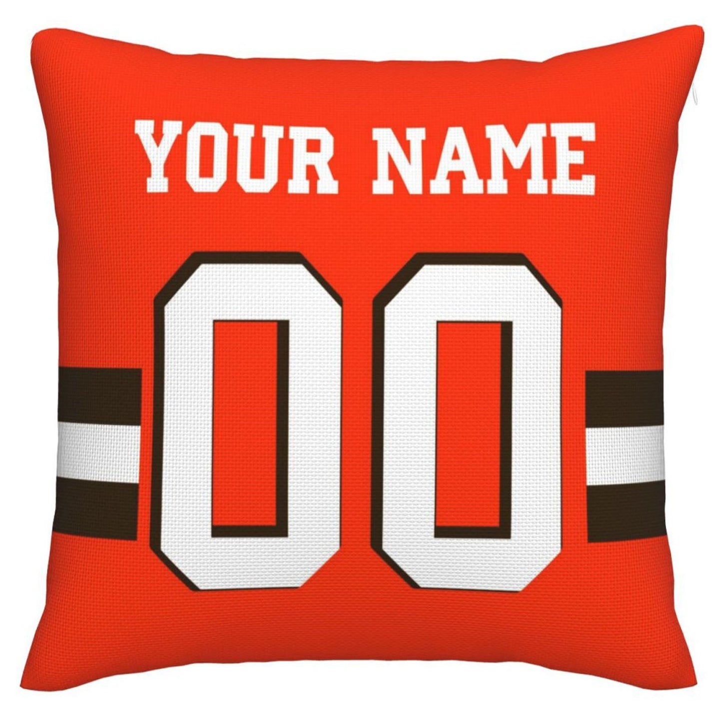 Custom C.Browns Pillow Decorative Throw Pillow Case - Print Personalized Football Team Fans Name & Number Birthday Gift Football Pillows view 2