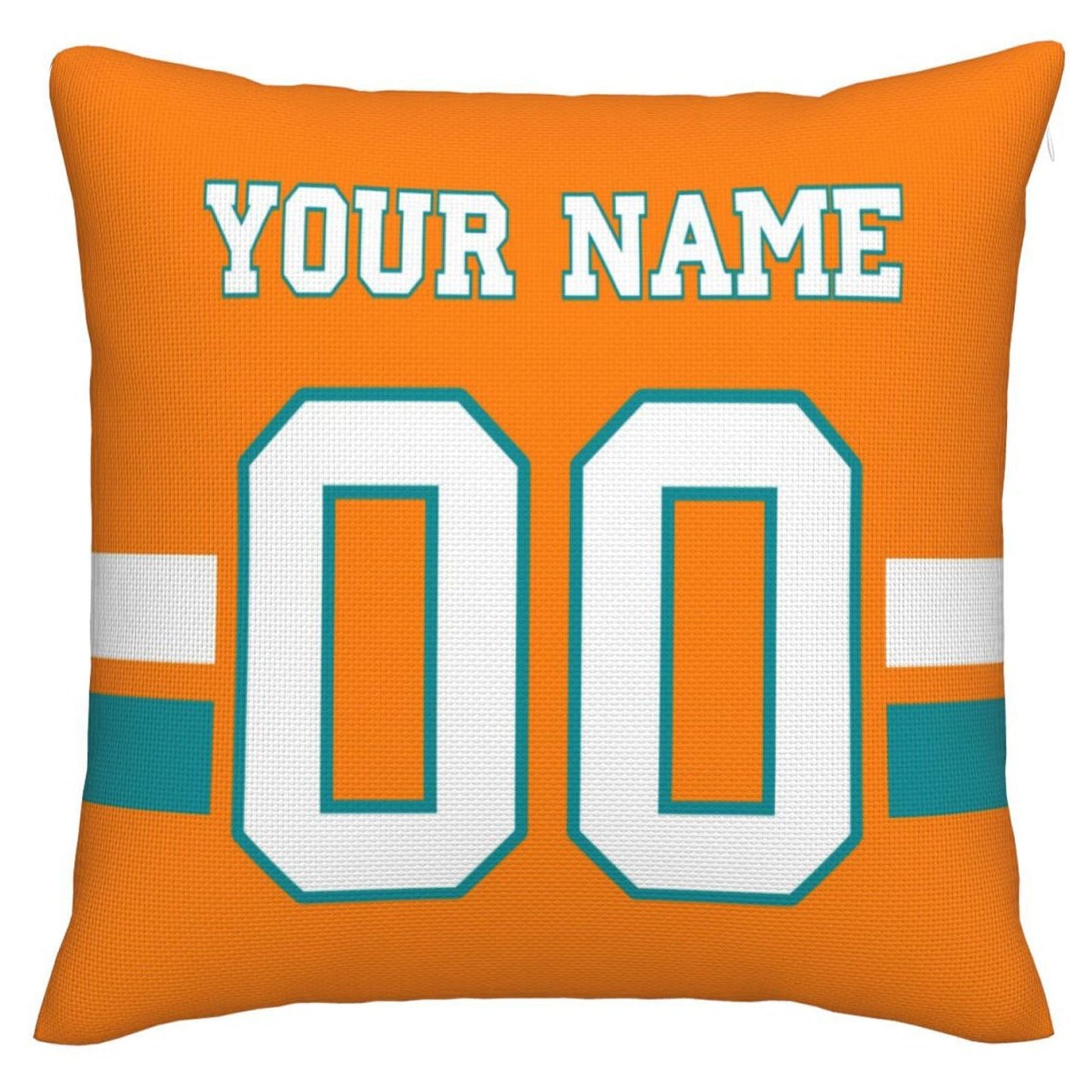 Custom M.Dolphins Pillow Decorative Throw Pillow Case - Print Personalized Football Team Fans Name & Number Birthday Gift Football Pillows view 2