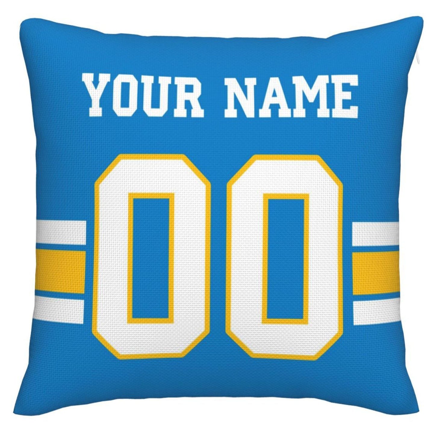 Custom LA.Chargers Pillow Decorative Throw Pillow Case - Print Personalized Football Team Fans Name & Number Birthday Gift Football Pillows view 2
