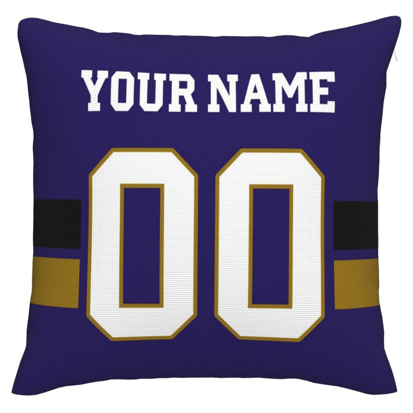 Custom B.Ravens Pillow Purple Football Team Decorative Throw Pillow Case Print Personalized Football Style Fans Letters & Number Birthday Gift Football Pillows view 2