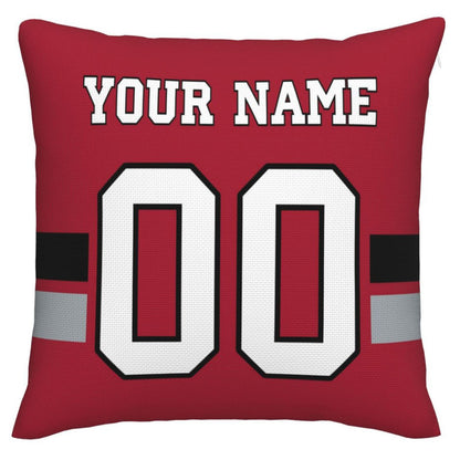 Custom A.Falcons Pillow Decorative Throw Pillow Case - Print Personalized Football Team Fans Name & Number Birthday Gift Football Pillows - Main View