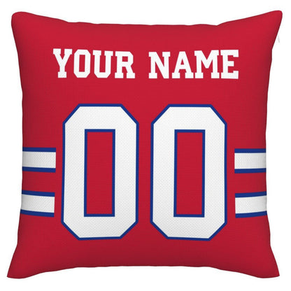 Custom B.Bills Pillow Royal Football Team Decorative Throw Pillow Case Print Personalized Football Style Fans Letters & Number Birthday Gift Football Pillows - Main View
