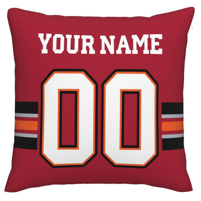 Custom TB.Buccaneers Pillow Decorative Throw Pillow Case - Print Personalized Football Team Fans Name & Number Birthday Gift Football Pillows view 2