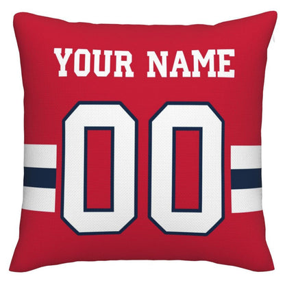 Custom NE.Patriots Pillow Decorative Throw Pillow Case - Print Personalized Football Team Fans Name & Number Birthday Gift Football Pillows view 2