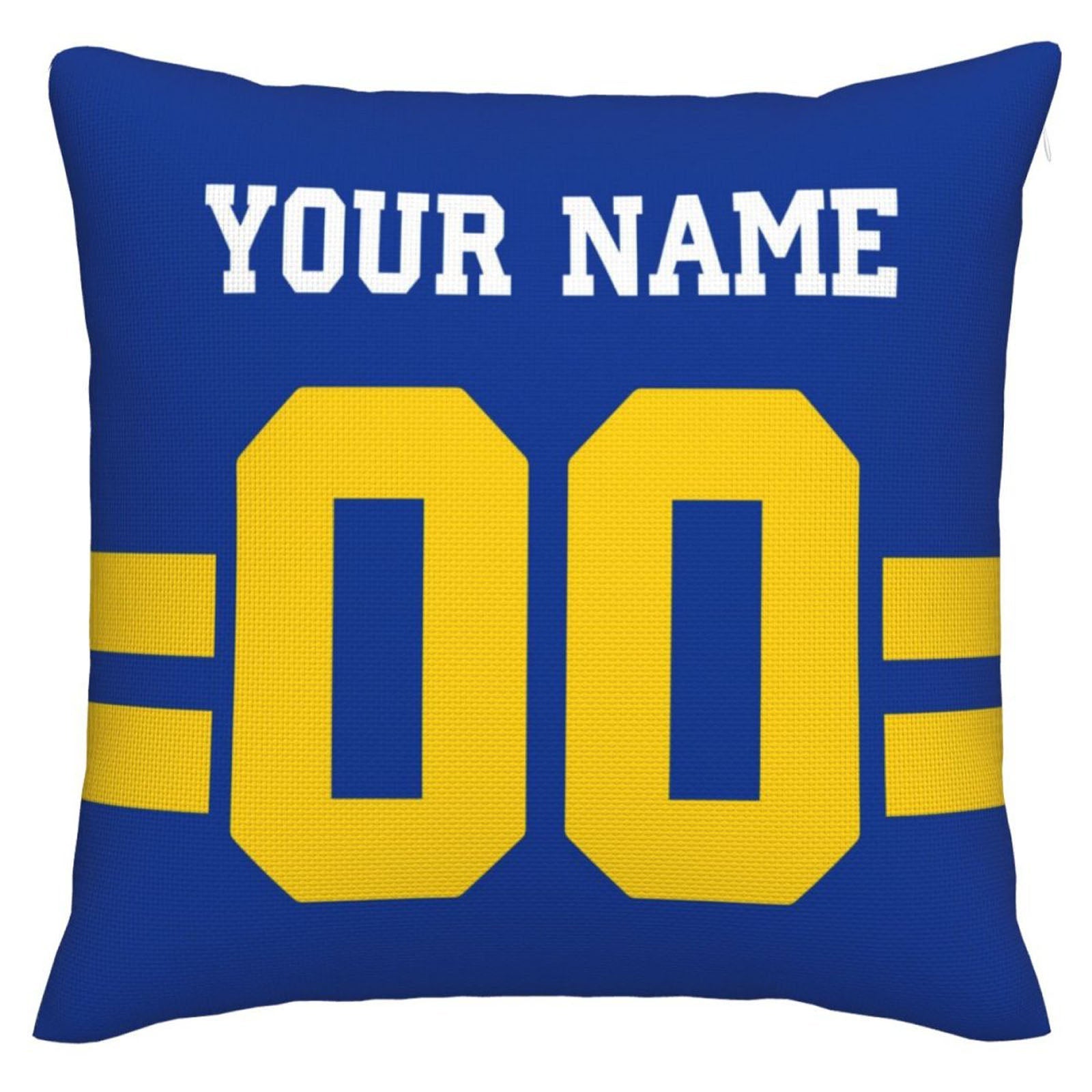 Custom LA.Rams Pillow Decorative Throw Pillow Case - Print Personalized Football Team Fans Name & Number Birthday Gift Football Pillows view 4
