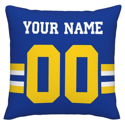 Custom LA.Rams Pillow Decorative Throw Pillow Case - Print Personalized Football Team Fans Name & Number Birthday Gift Football Pillows view 5