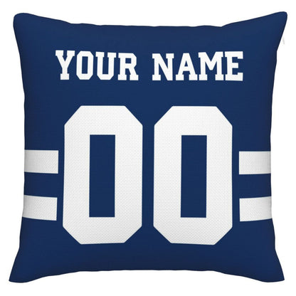 Custom IN.Colts Pillow Decorative Throw Pillow Case - Print Personalized Football Team Fans Name & Number Birthday Gift Football Pillows - Main View