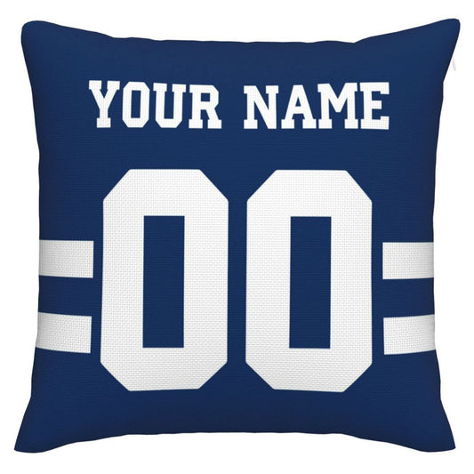 Custom IN.Colts Pillow Decorative Throw Pillow Case - Print Personalized Football Team Fans Name & Number Birthday Gift Football Pillows - Main View