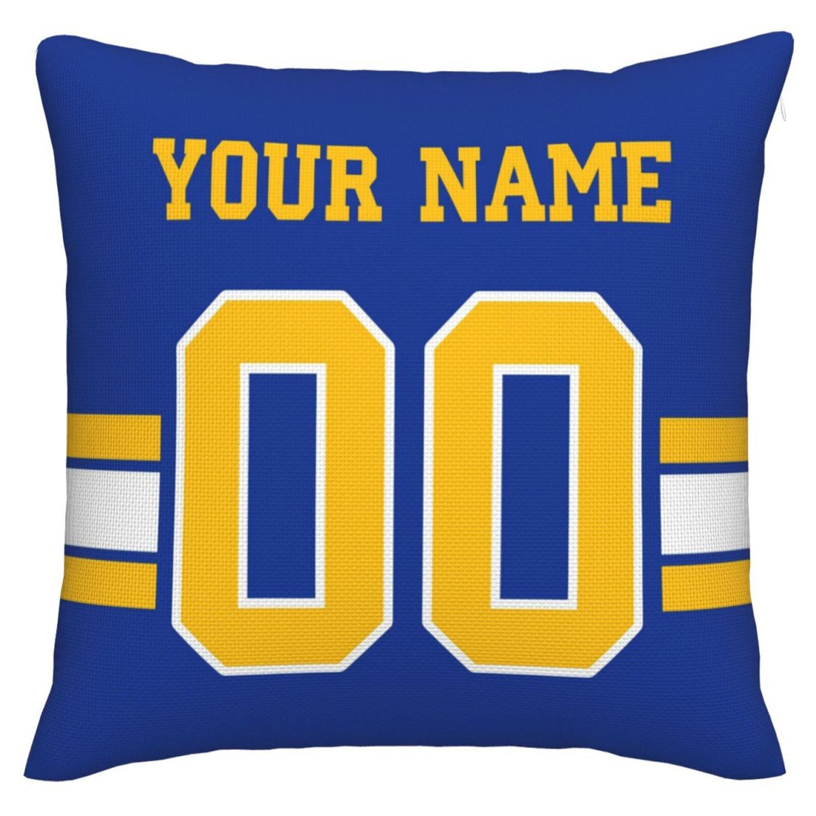 Custom LA.Chargers Pillow Decorative Throw Pillow Case - Print Personalized Football Team Fans Name & Number Birthday Gift Football Pillows view 3