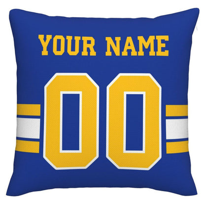 Custom LA.Chargers Pillow Decorative Throw Pillow Case - Print Personalized Football Team Fans Name & Number Birthday Gift Football Pillows view 3